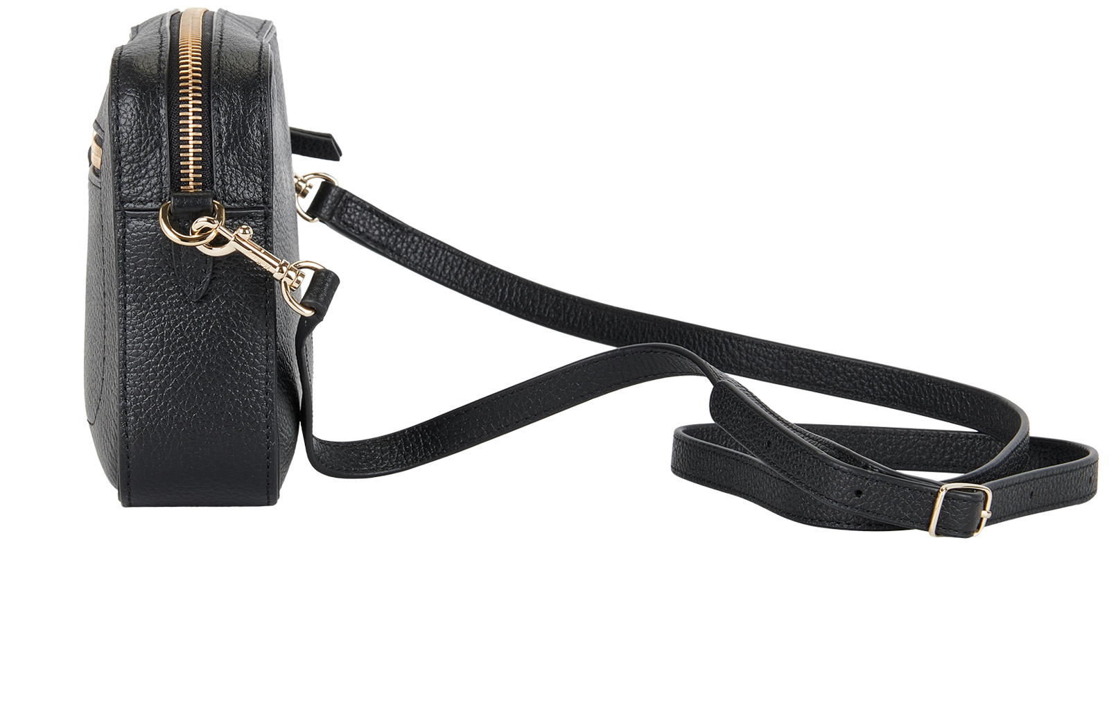 Camera Bag, &pound;395, Handbags, Black, Leather, Bottom view